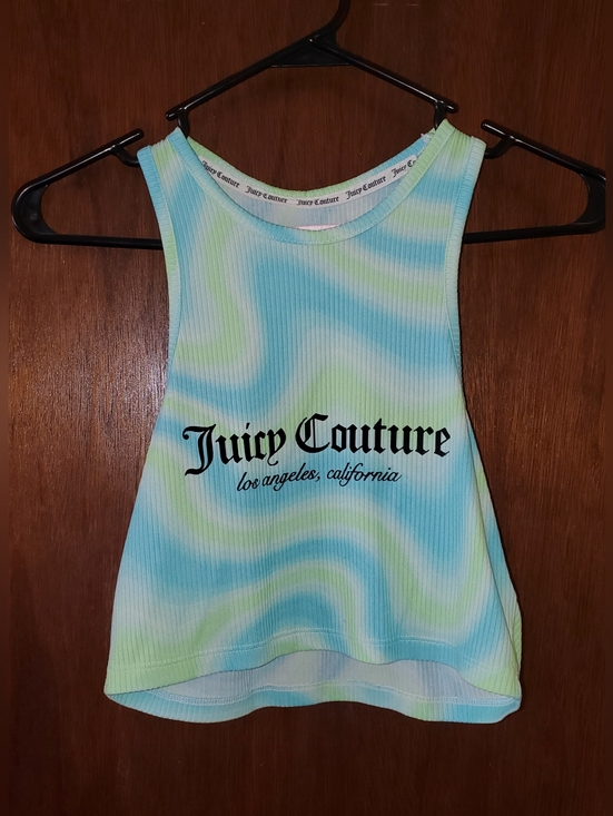 Juicy Couture Tops - Juicy Couture Tie-Dye Ribbed Crop Tank Top Sz Medium